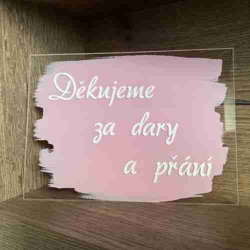 Cedulky plexisklo podbarvené