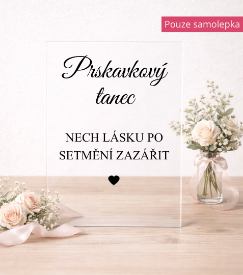 Samolepka vinylová Prskavkový tanec s popiskem
