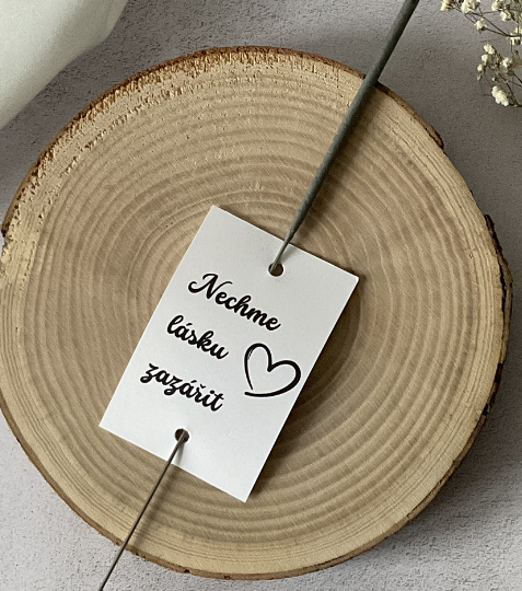 Svatební kartičky na prskavky - srdce