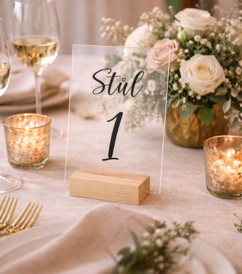 Plexisklo cedulka- Stůl číslo