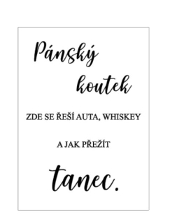 Samolepka-Pánský koutek