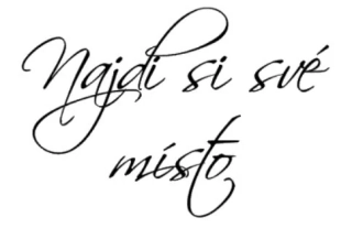 Samolepka Najdi si své místo